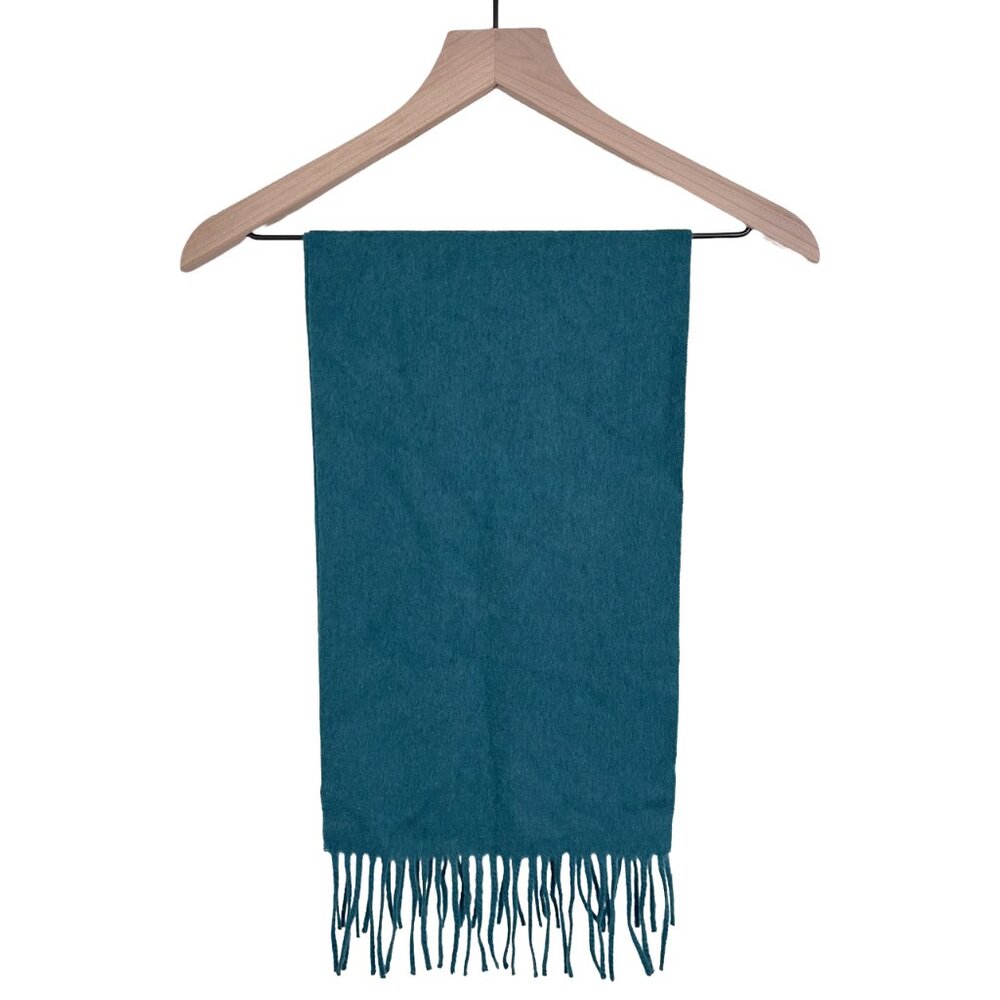 Nordstrom 100% Cashmere Scarf Teal Blue Green NWOT Soft Luxe